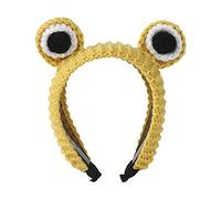 MinnowXY Cerchio per capelli lavorato a maglia con grandi occhi a forma di animale del fumetto per rana Fascia per capelli a tema copricapo accessori