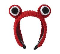 MinnowXY Cerchio per capelli lavorato a maglia con grandi occhi a forma di animale del fumetto per rana Fascia per capelli a tema copricapo accessori