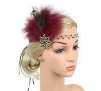 MinnowXY Copricapo per costume anni '20, GatsbyParty, fascia con cristalli anni '20, decorazione per la testa in costume da cosplay vintage