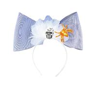 MinnowXY Dolce Donne Live Broadcast Hairband Con Teschio Decors Elegante Bowknot Decors Fasce per capelli Halloween Cerchio per capelli per adolescenti