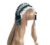 MinnowXY Dolce Donne Live Broadcast Hairband Pieghettato Pizzo Elegante Bowknot Decors Fasce Cosplay Cameriera Capelli Cerchio Per Adolescenti
