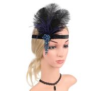 MinnowXY Fasce per capelli da donna con catena per capelli fatti a mano accessori per capelli per donne copricapo in maschera anni '20 Art Decros