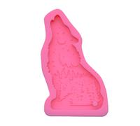 MinnowXY Portachiavi a forma di lupo in resina, decorazioni artigianali, stampo in silicone per gioielli fatti a mano, ciondolo portachiavi, stampo in silicone epossidico