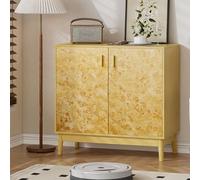 Mino Kesper Credenza Buffet Armadietto con contenitore, Armadietto da buffet vintage con ante e ripiano regolabile, armadio da cucina in legno, 80 cm L x 38,1 cm P x 77,5 cm H