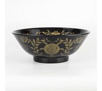 Mino Oggetto Giappone Noodle Ciotola Ramen Udon Soba Color Oro Arabesque Nero