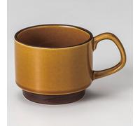 Mino Oggetto Giapponese Ceramica Tazza Tè Caffè Ame Pila Marrone 350ml