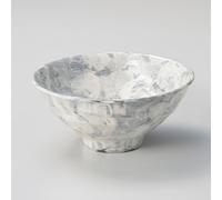 Mino Oggetto Giapponese Noodle Ciotola Udon Ramen Soba Bianco Brush-Stroke