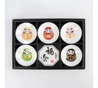 Mino Oggetto Sakazuki Giapponese Sake Coppa Ceramica Set Di 5 Good Luck Daruma