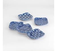 Mino Oggetto Sushi Salsa Piattino Piastra Set Di 5 Edo Komon Quadrato A Giappone