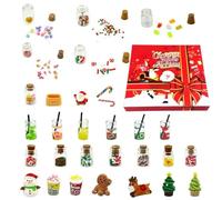 Mino Plus calendario avvento 2025 caramelle,calendario avvento caramelle,accessori per caramelle e bevande set,Ideale per decorare una casa delle bambole a Natale.