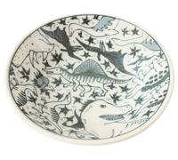Mino ware Japan Ceramics 5,4 pollici piatto rotondo profondo vari dinosauri G...