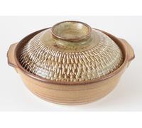 Mino ware Japanese Pottery Clay Pot Donabe (8,5 pollici) Tokusa Brown