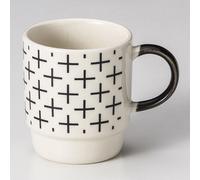 Mino Ware, Made In Japan Tazza Illusione Nera In Ceramica 370Ml