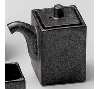 Mino Ware Yo-Jitate Giapponese Pentola Per Salsa Di Soia Ibushi Nera Giappone