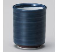 Mino Yaki Oggetto Giapponese Ceramica Tazza Tè Caffè Blu Pennello Segni 310ml