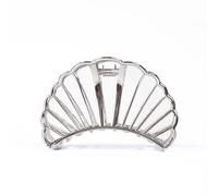 MinoCino Fermaglio per capelli, grande fermaglio a conchiglia d'argento per donne, fermaglio ad artiglio in metallo per capelli spessi, accessori per capelli alla moda antiscivolo per uso quotidiano