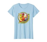 Minol Pirol - Tankwart dall'amore per la Miscela a Due Tempi 1:50 Maglietta, Donna, Celeste, 3XL