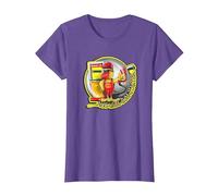 Minol Pirol - Tankwart dall'amore per la Miscela a Due Tempi 1:50 Maglietta, Donna, Viola mélange, 3XL