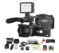 Minolta MN4KPRO 4K60FPS UHD 64 MP Autofocus Pro Camcorder Kit w/WiFi Bundle con scheda di memoria da 64 GB + kit di pulizia + portafoglio per schede di memoria + lettore di schede USB, SD/microSD