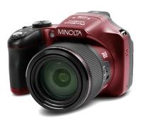 Minolta Pro Shot - Fotocamera digitale HD da 20 Mega Pixel con zoom ottico 67x, video Full HD 1080p e scheda SD da 16 GB, colore: Rosso