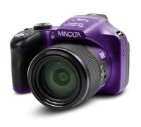 Minolta Pro Shot - Fotocamera digitale HD da 20 megapixel, zoom ottico 67x, video Full HD 1080p e scheda SD da 16 GB, colore: Viola