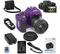 Minolta ProShot - Fotocamera digitale da 64 MP, zoom ottico 10x, video 4K Ultra HD, riprese macro, anti-shake, schermo LCD da 3", rilevamento facciale, include scheda SD da 32 GB, batteria e custodia