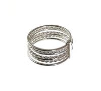Minoplata Fede settimanale in argento sterling 925 taglia 23 un anello unisex alla moda