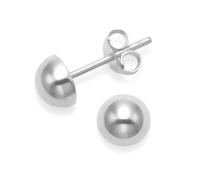 Minoplata Orecchini mezza palla 8 mm. In argento sterling 925 un elemento essenziale che non può mancare nel portagioie di una donna elegante, anche prezioso per le ragazze