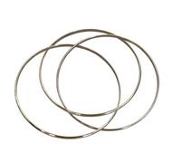 Minoplata Trio Bracciali mezza canna liscia 3 mm in argento sterling 925