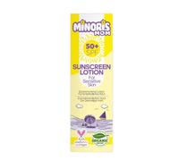 Minoris MOM Lozione Solare SPF 50+ | Biologica, Naturale & Minerale per Pelli Sensibili, Adatta come Primer, Ipoallergenica, Vegana, Resistente all’Acqua, Testata Dermatologicamente, 150 ml