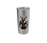 Minotauro Bull Monster Mitologia Greca Mito Amante Bodybuilder Bicchiere termico in acciaio inox doppia parete