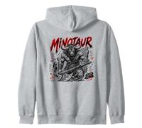 Minotauro Labirinto Sangue Antico Mostro Greco Felpa con Cappuccio