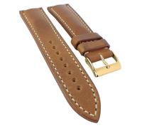 Minott Vintage Cronografo Cinturino Orologio IN Pelle Braun Con Chiare Cuciture