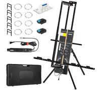 MINOVA Taglierina per polistirolo modello 8, professionale, 260 Watt, 1,300 mm, set completo con 8 fili di taglio, taglierina a filo caldo e convertitore di batterie, adatto per batteria MKT (senza