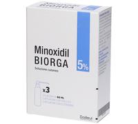 Minoxidil Biorga 5% Soluzione Cutanea 3 Flaconi Da 60 Ml
