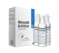 Minoxidil Biorga 5% Soluzione Cutanea - 3 Flaconi 60 mL