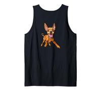 Minpin Divertente Animale Domestico Mini Pin Cucciolo Cane papà Canotta