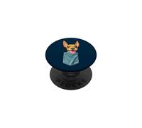 Minpin in tasca mini pinscher min pin cucciolo cane mamma da PopSockets PopGrip Adesivo
