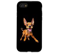 Minpin mini pinscher min pin cucciolo cane papà mamma bambini animale domestico Custodia per iPhone SE (2020) / 7/8