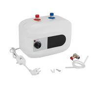 MINRS 6 l, scaldabagno elettrico, da cucina, 1500 W, 220 V, scaldabagno istantaneo, 30 - 65 °C, per lavabo, cucina, bagno, bianco