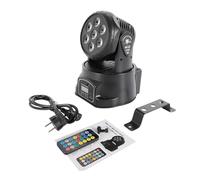 MINRS 7 x 10 W Moving Head LED Mini luce da palcoscenico dmx512 RGBW effetti di luce 5 modalità di controllo, luce da discoteca, con telecomando, effetto strobo illuminazione per discoteca, bar, club,