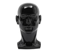 MINRS Manichino testa manichino testa maschio modello testa testa professionale manicino decorazione per caschi, cappelli, occhiali, cuffie, parrucche. testa per parrucche cuffie (nero)