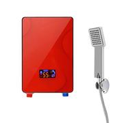 MINRS Scaldacqua istantanea elettronico da 6500 W, indicatore digitale della temperatura a LED, 220 V, scaldabagno elettrico con doccetta e funzione termostatica, temperatura regolabile 30-55 ℃