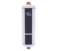 MINRS scaldacqua istantaneo, 3500 W, 220 V, mini scaldabagno senza serbatoio, indicatore temperatura LED, protezione restringimento a secco, per lavandini, cucine