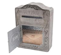 MINRS Vintage Decor cassetta delle lettere resistente alle intemperie, da parete, impermeabile, design vintage, per esterni, resistente alle intemperie, colore: grigio