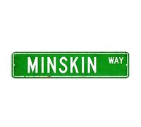 Minskin Cartello stradale Zoo Enclosure Metal Sign 10,2 x 45,7 cm personalizzato antiruggine metallo latta targa vintage pittura ferro per ristorante bar pub negozio strada