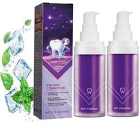 Mint Instant Purple Color Corrector with Nhap, Mint Toothpaste Whitening,Mint Instant Purple Color Corrector,Purple Toothpaste for Teeth Whitening,Freshens Breath (2 pcs)