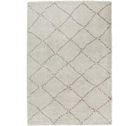 Mint Rugs Hash Tappeto a pelo lungo morbido e soffice, motivo a rombi, per soggiorno, cucina, corridoio o camera da letto, 120 x 170 cm
