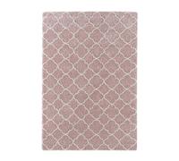 Mint Rugs Luna Tappeto a Pelo Lungo Morbido Shaggy Flokati, Motivo Geometrico per Soggiorno, Cucina, corridoio o Camera da Letto, in Polipropilene, 120 x 170 cm, Colore: Crema