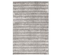 Mint Rugs Nova Tappeto a Pelo Lungo Morbido e soffice, a Pelo Lungo Shaggy Flokati, Design a Righe, per cameretta dei Bambini, Camera da Letto, Studio, corridoio, Grigio, Crema, 120 x 170 cm